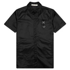 S/S Button Up W/ Buckle - Black