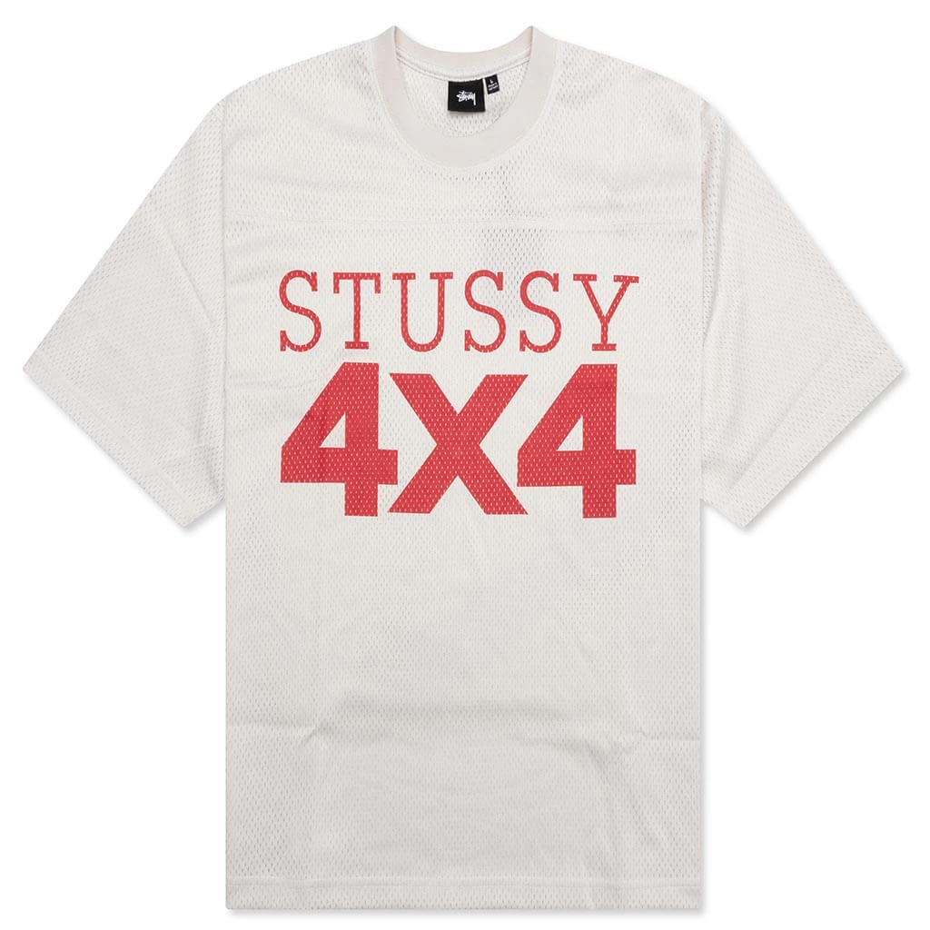 Stussy 4x4 Mesh Football Jersey - Bone 1 Stussy 4x4 Mesh Football Jersey - Bone