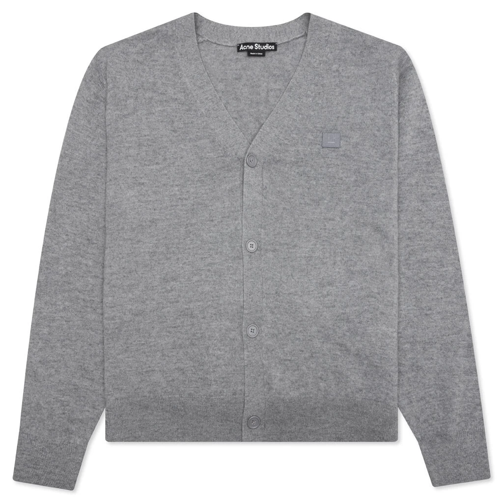 Acne Studios Wool Knit Cardigan - Grey Melange 1 Acne Studios Wool Knit Cardigan - Grey Melange