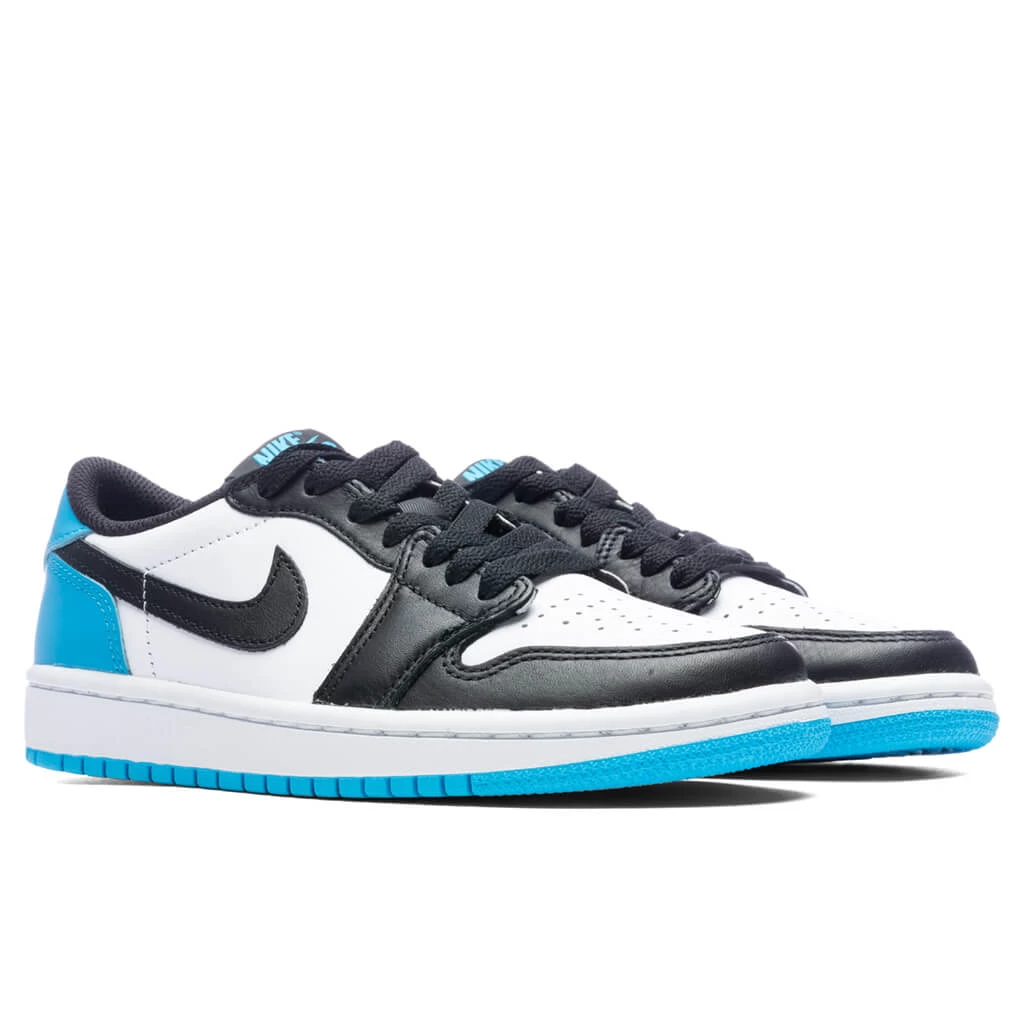 Air Jordan 1 Low OG Women's - White/Dark Powder Blue/Black 2 Air Jordan 1 Low OG Women's - White/Dark Powder Blue/Black - Image 2