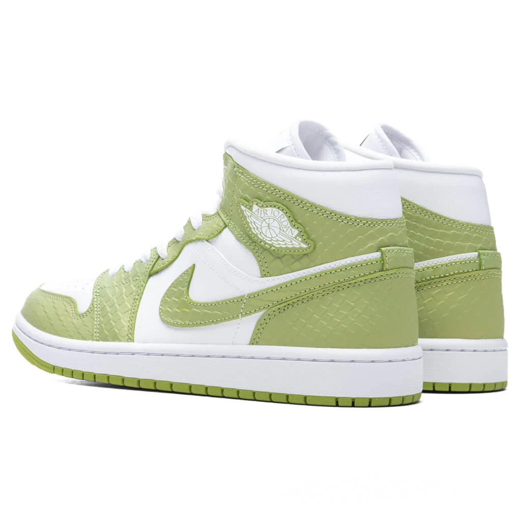 Air Jordan 1 Mid SE Women's - White/Vivid Green/White 3 Air Jordan 1 Mid SE Women's - White/Vivid Green/White - Image 3