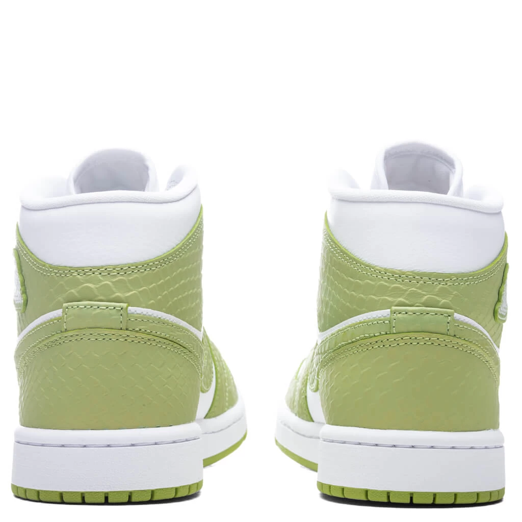 Air Jordan 1 Mid SE Women's - White/Vivid Green/White 4 Air Jordan 1 Mid SE Women's - White/Vivid Green/White - Image 4