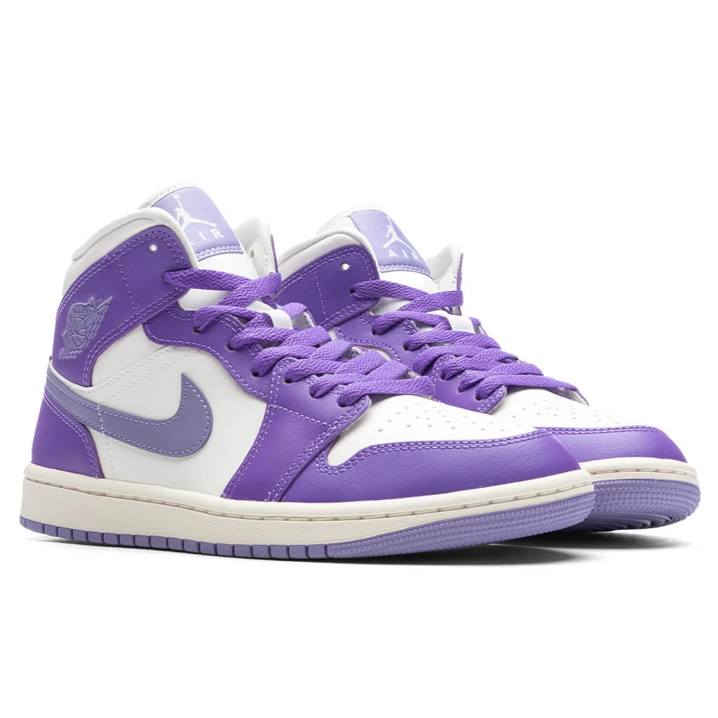 Women's Air Jordan 1 Mid - Action Grape/Sky J Purple/Sail 2 Women's Air Jordan 1 Mid - Action Grape/Sky J Purple/Sail - Image 2