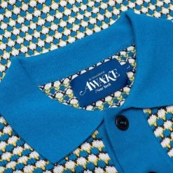 Knit Crochet S/S Button Down - Blue/Multi 7 Knit Crochet S/S Button Down - Blue/Multi -Fashion Clothing Store Awake NY Knit Crochet S S Button Down Blue Multi AWK SP23 KN006 BLU 05 31 23 Feature KN 7