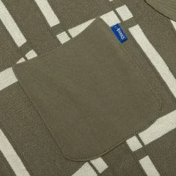 Awake Windowpane Short Sleeve Cardigan - Sand/Light Yellow -Fashion Clothing Store Awake Windowpane Short Sleeve Cardigan Sand light yellow AWK SP22 SW003 SAND 07 25 22 Feature NIKKA