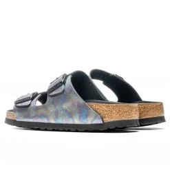 Birkenstock Women's Narrow Vegan Arizona Birko-Flor - Iridescent/Black -Fashion Clothing Store Birkenstock Narrow Arizona Birko Flor Iridescent Black 1021251 07 02 22 Feature JORDAN 5