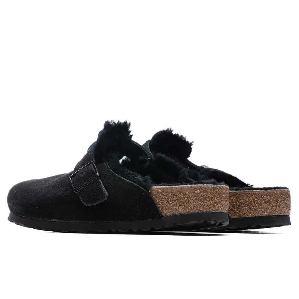 Birkenstock Wide Boston Shearling - Black 4 Birkenstock Wide Boston Shearling - Black - Image 4