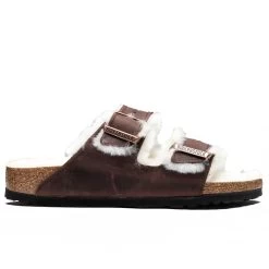 Birkenstock Women's Narrow Arizona Shearling - Habana Oil