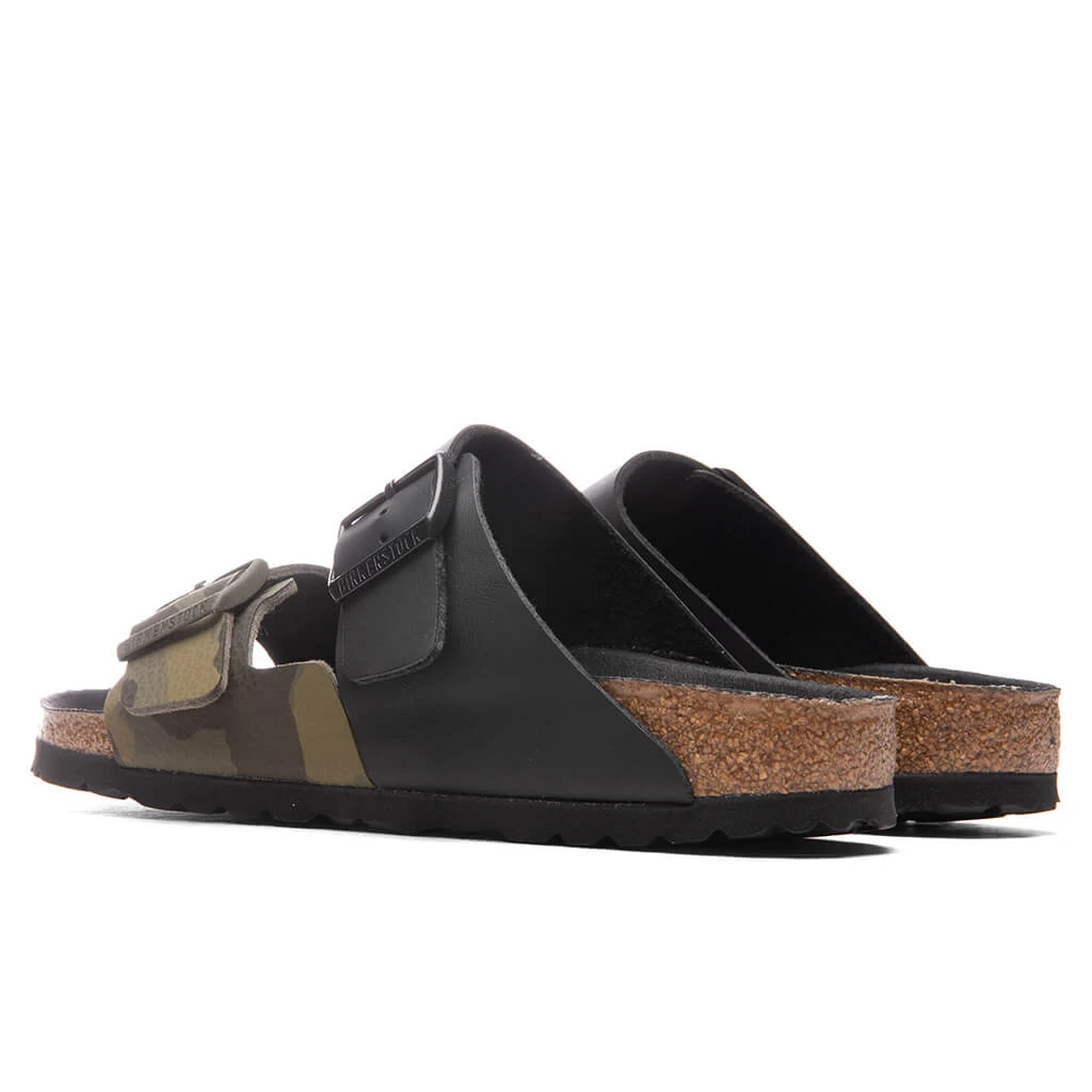 Birkenstock Women's Narrow Arizona Split Birko-Flor - Black/Desert Soil Camo Green 4 Birkenstock Women's Narrow Arizona Split Birko-Flor - Black/Desert Soil Camo Green - Image 4