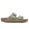 Birkenstock Women's Narrow Arizona Vegan Birkibuc - Khaki