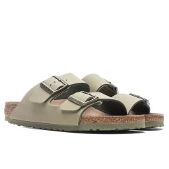 Birkenstock Women's Narrow Arizona Vegan Birkibuc - Khaki -Fashion Clothing Store Birkenstock Women s Narrow Arizona Vegan Birkibuc Khaki 1020540 02 11 2022 01 2