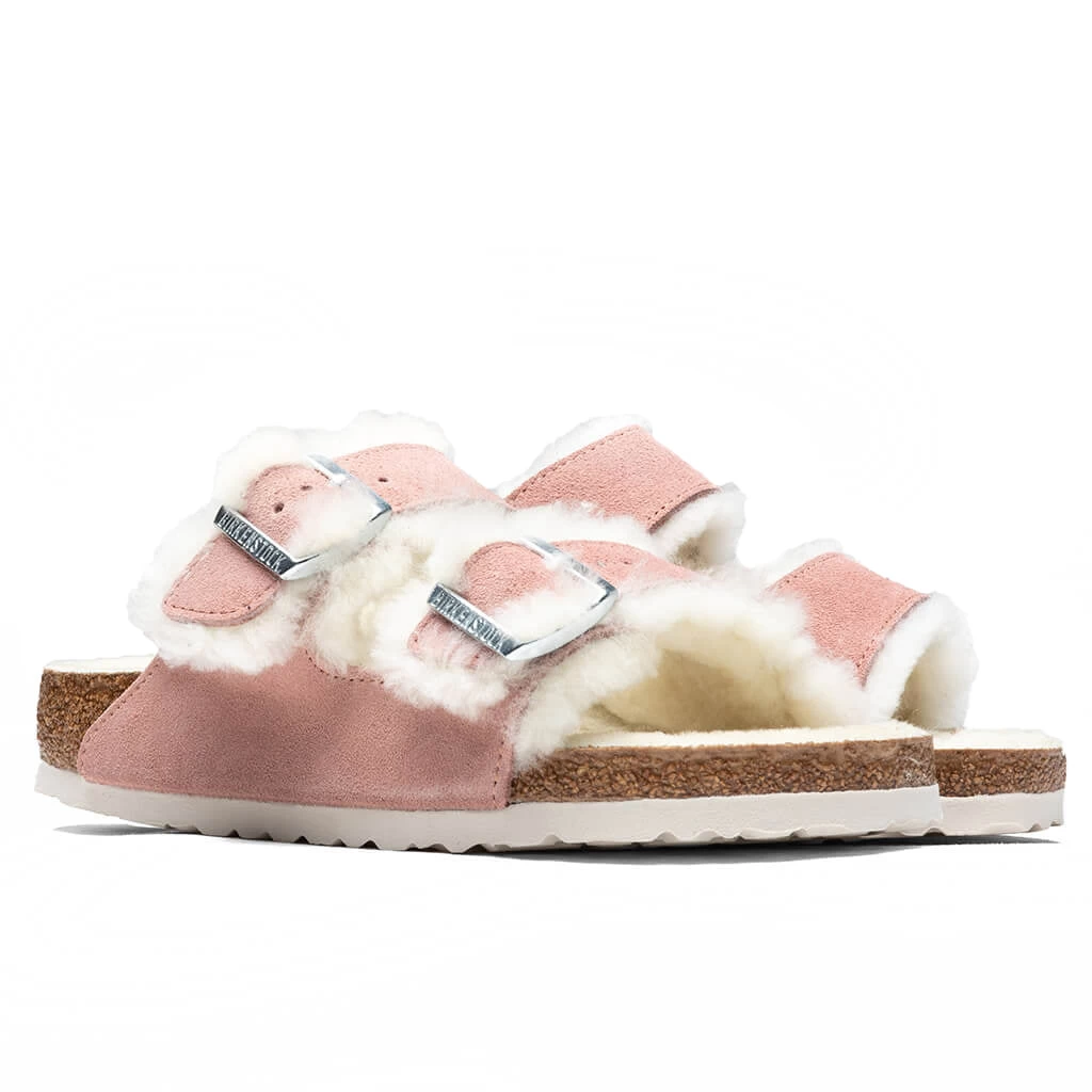 Birkenstock Women's Wide Arizona Shearling - Pink Clay 2 Birkenstock Women's Wide Arizona Shearling - Pink Clay - Image 2