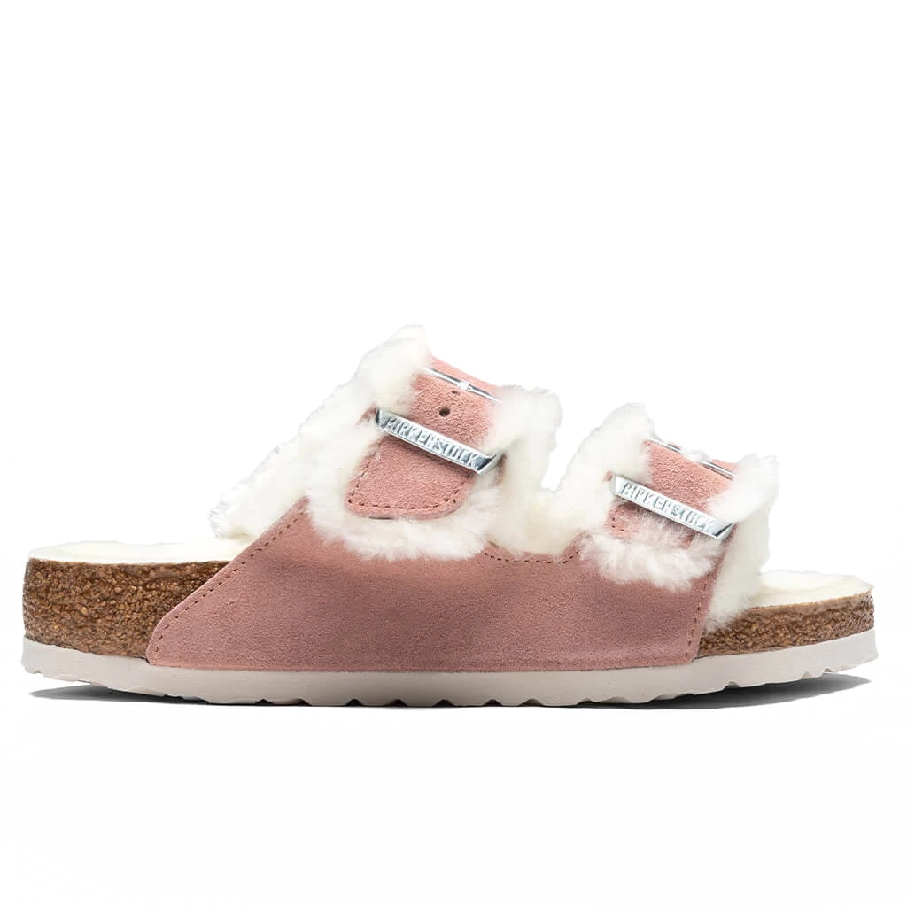 Birkenstock Women's Wide Arizona Shearling - Pink Clay 1 Birkenstock Women's Wide Arizona Shearling - Pink Clay