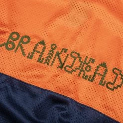 Maze Football Mesh Shirt - Orange/Navy -Fashion Clothing Store Brain Dead Maze Football Mesh Shirt Orange Navy BDS22T00002611OR01 235