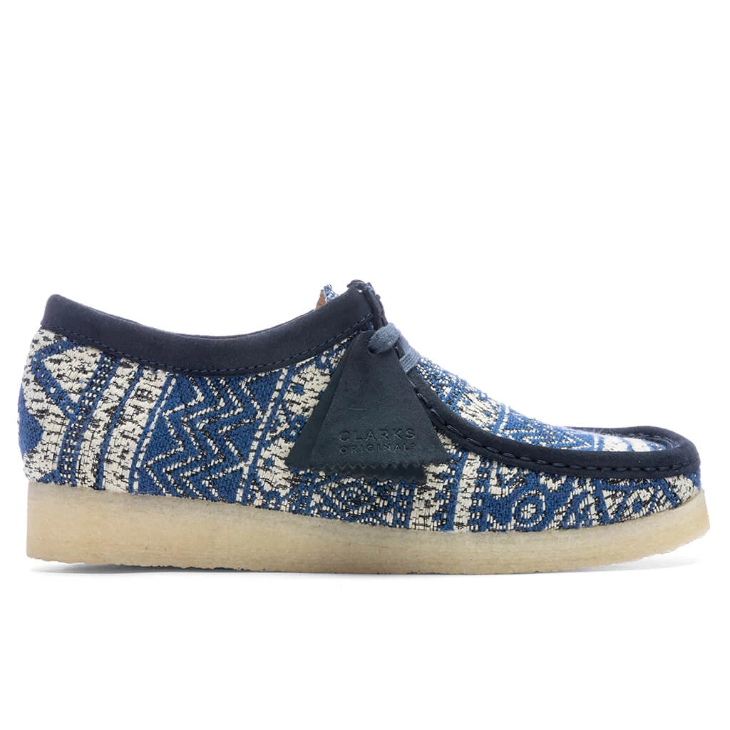 Clarks Wallabee - Blue Fabric 1 Clarks Wallabee - Blue Fabric