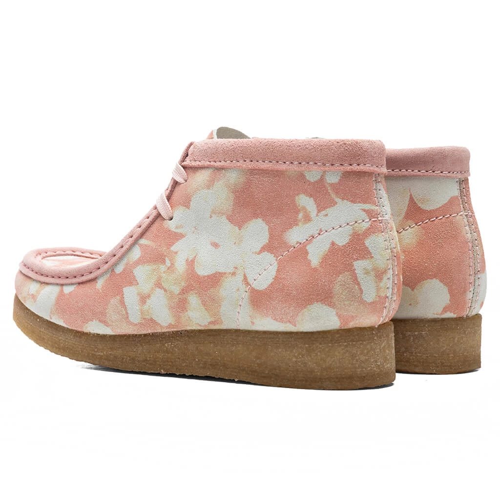 Clarks Women's Wallabee Boot - Pink Floral 3 Clarks Women's Wallabee Boot - Pink Floral - Image 3