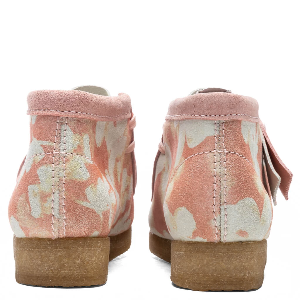 Clarks Women's Wallabee Boot - Pink Floral 4 Clarks Women's Wallabee Boot - Pink Floral - Image 4