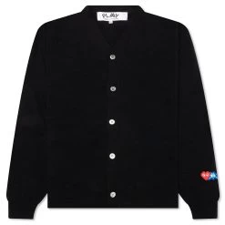 Comme Des Garcons PLAY X The Artist Invader Button Cardigan - Black
