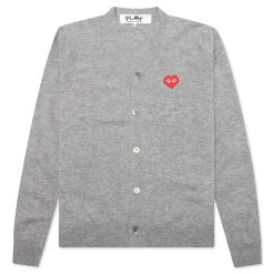 Comme Des Garcons PLAY X The Artist Invader Cardigan - Top Grey