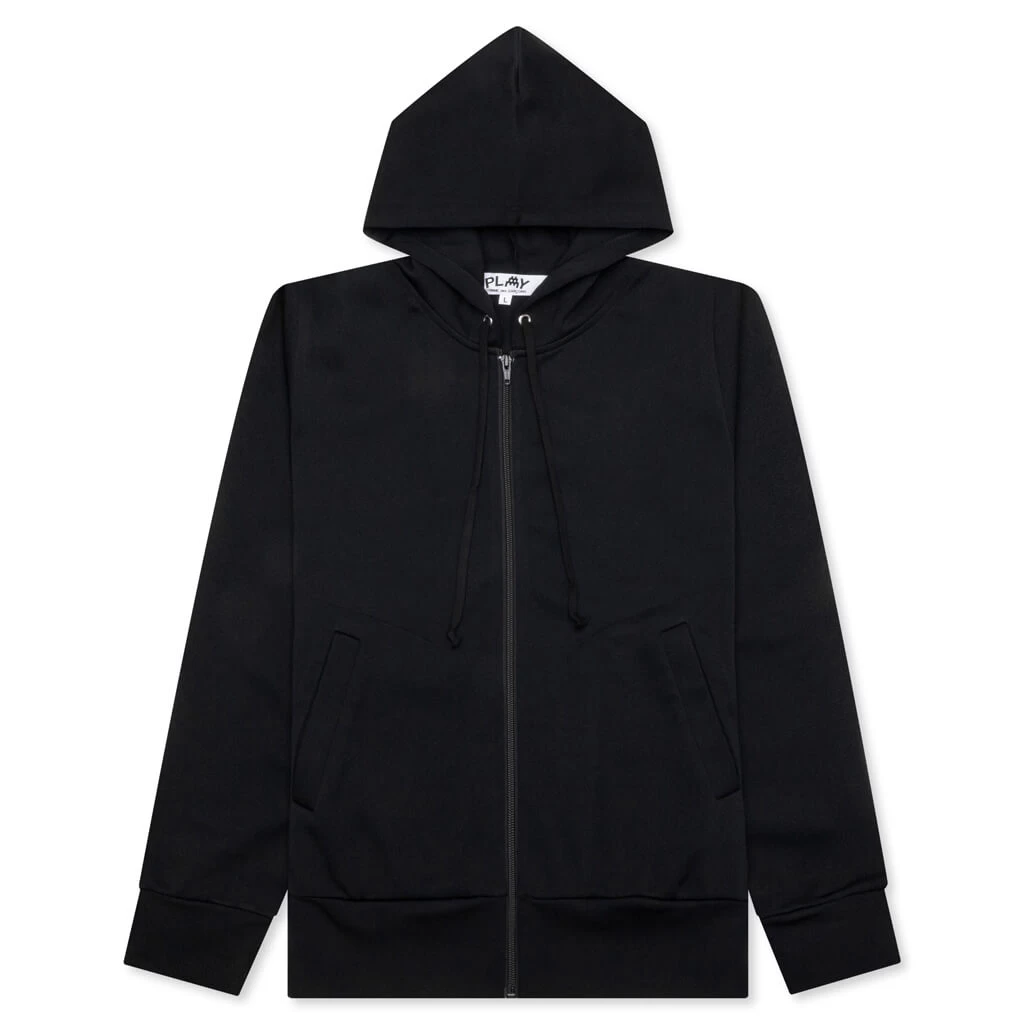 Comme Des Garcons PLAY X The Artist Invader Women's Full-Zip Hoodie - Black 1 Comme Des Garcons PLAY X The Artist Invader Women's Full-Zip Hoodie - Black