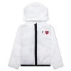 Comme Des Garcons Play X K-Way Kids Full Zip Jacket - White