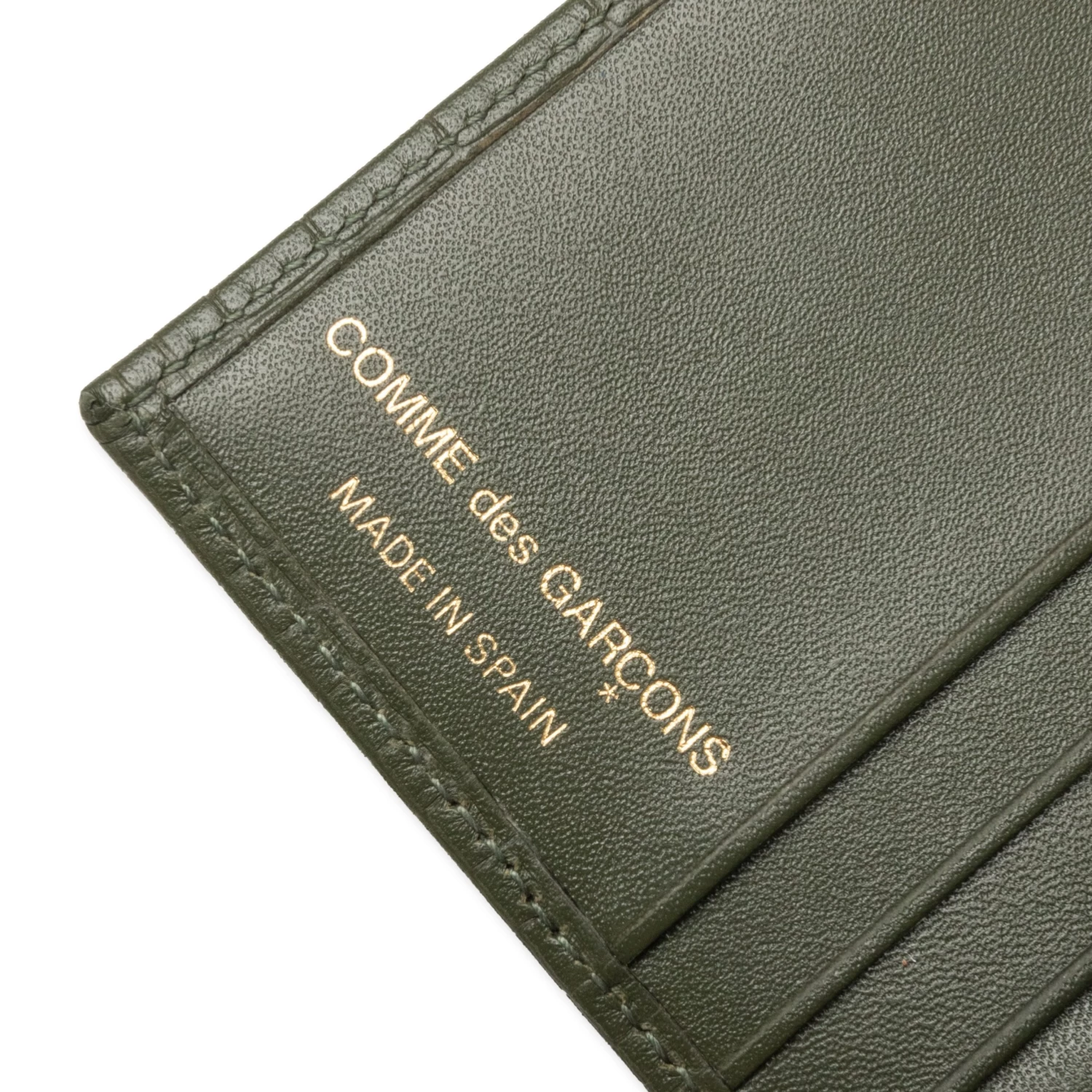 Comme Des Garcons SA0641BK Brick Line Wallet - Khaki 4 Comme Des Garcons SA0641BK Brick Line Wallet - Khaki - Image 4