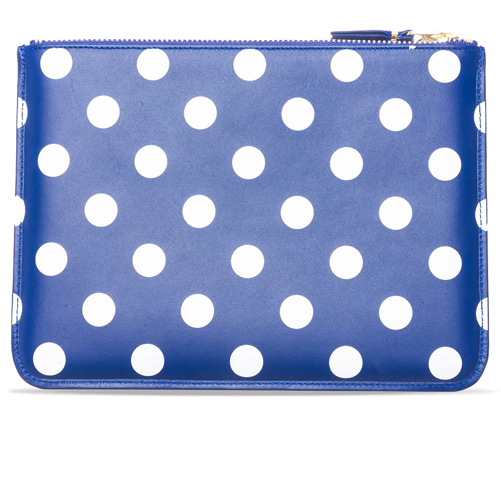 Comme Des Garcons SA5100PD Polka Dot Wallet - Navy 2 Comme Des Garcons SA5100PD Polka Dot Wallet - Navy - Image 2