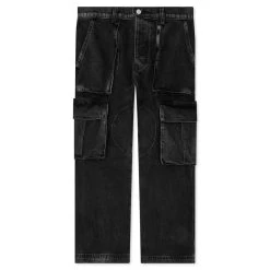 Denim Logo Cargos - Charcoal Wash
