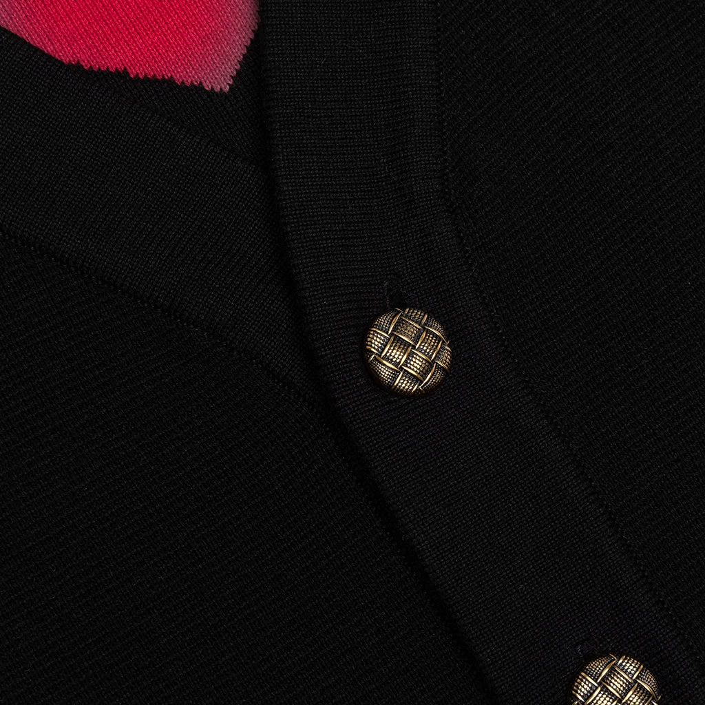 Heart Cardigan - Black 4 Heart Cardigan - Black - Image 4