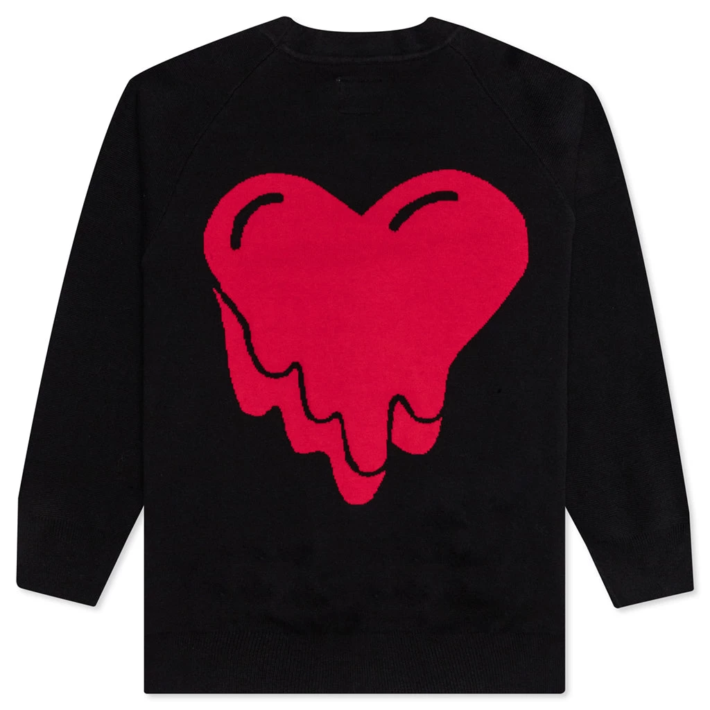Heart Cardigan - Black 2 Heart Cardigan - Black - Image 2