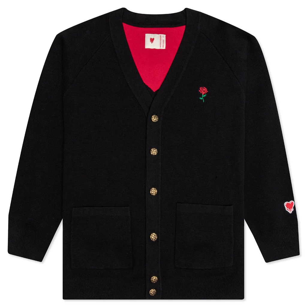 Heart Cardigan - Black 1 Heart Cardigan - Black