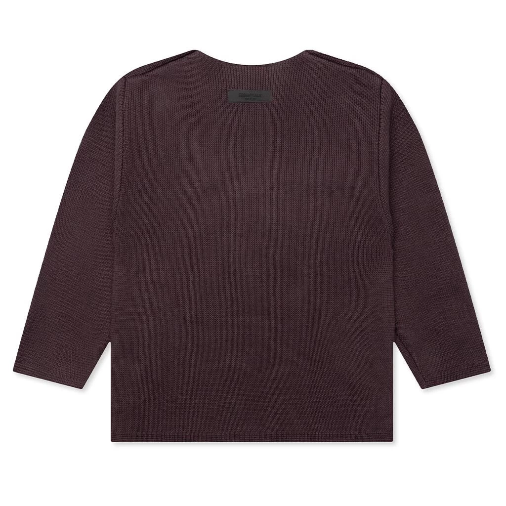 Kid's Raw Sweater - Plum 2 Kid's Raw Sweater - Plum - Image 2