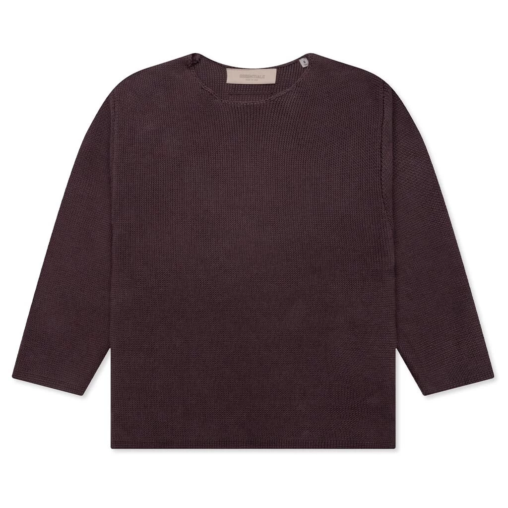 Kid's Raw Sweater - Plum 1 Kid's Raw Sweater - Plum