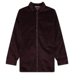Corduroy Shirt Jacket - Plum