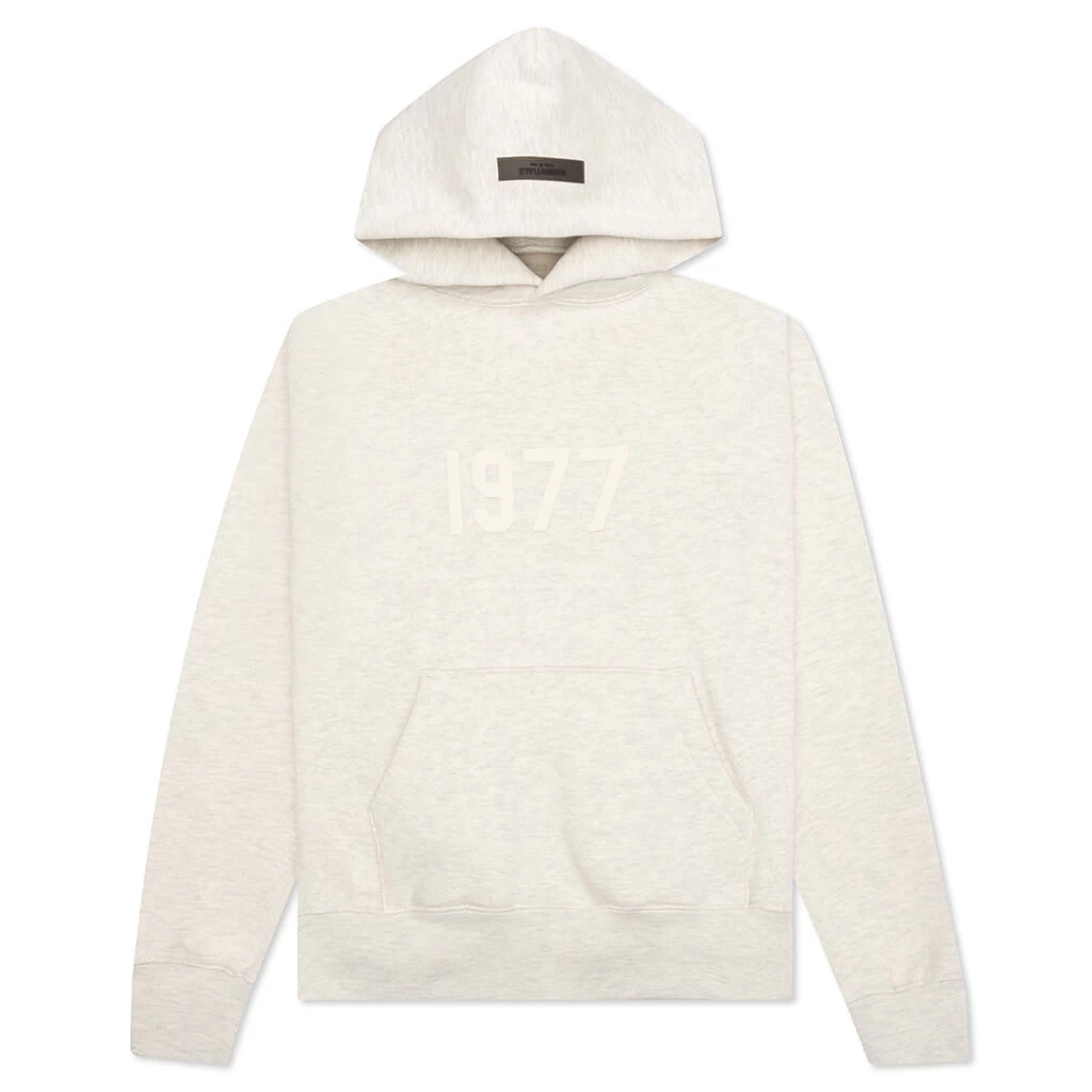 Essentials Kid's Hoodie - Light Oatmeal 1 Essentials Kid's Hoodie - Light Oatmeal