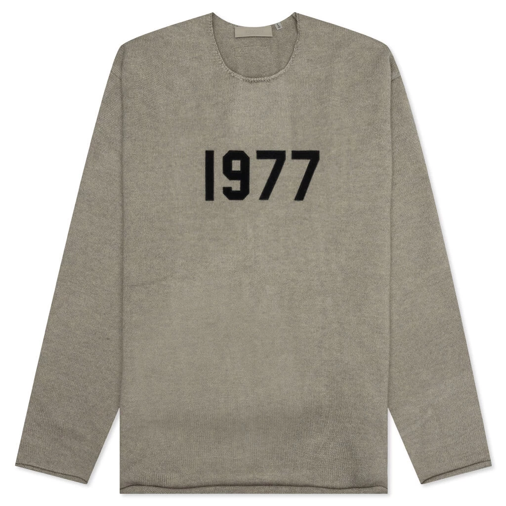 Essentials Raw Edge Sweater - Dark Oatmeal 1 Essentials Raw Edge Sweater - Dark Oatmeal