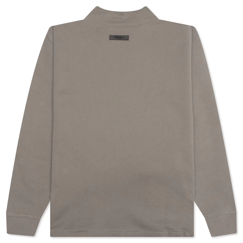 Essentials Relaxed Mockneck - Desert Taupe 2 Essentials Relaxed Mockneck - Desert Taupe - Image 2
