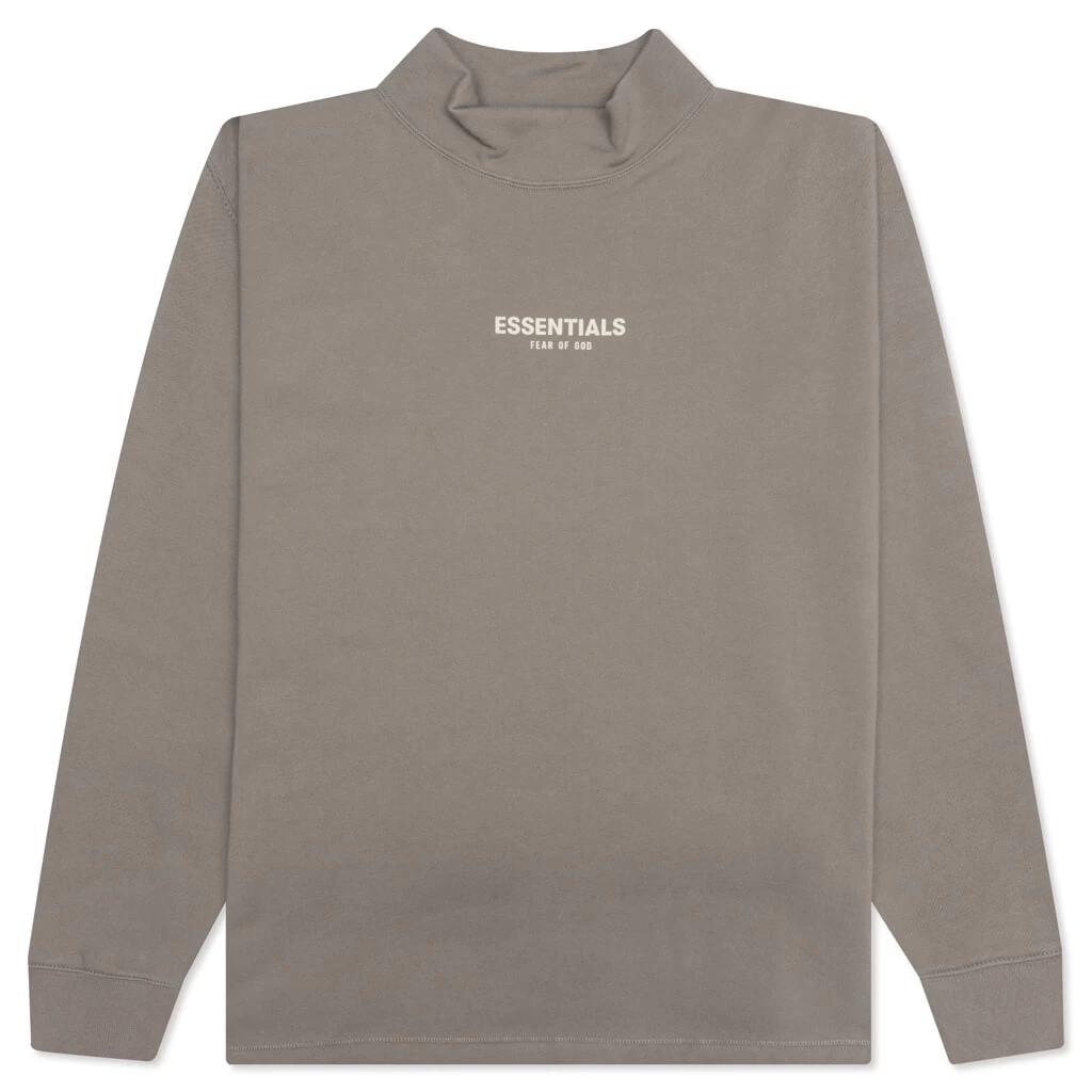 Essentials Relaxed Mockneck - Desert Taupe 1 Essentials Relaxed Mockneck - Desert Taupe