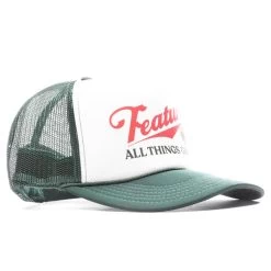 Draft Trucker Hat - Dark Green/White -Fashion Clothing Store Feature Draft Trucker Hat Dark Green White FEAT032923X10 06 09 23 Feature JP
