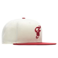 Feature X New Era OE Fitted Cap - Off-White/Pinot Red -Fashion Clothing Store Feature OE Fitted Cap Off White Pinot Red 70627524 07 06 2021 01 2