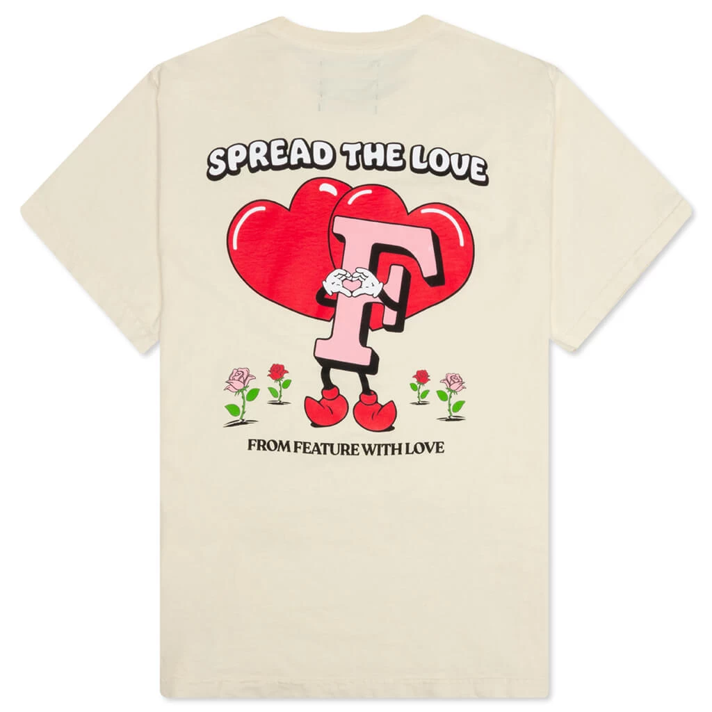Spread The Love Tee - Cannolli Cream/Red 2 Spread The Love Tee - Cannolli Cream/Red - Image 2