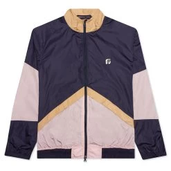 Track Jacket - Tan/Rose/Deep Purple