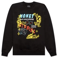 Feature X Market Money Isn't Everything Crewneck - Black