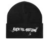 Virgin Stamp Cuff Beanie - Black