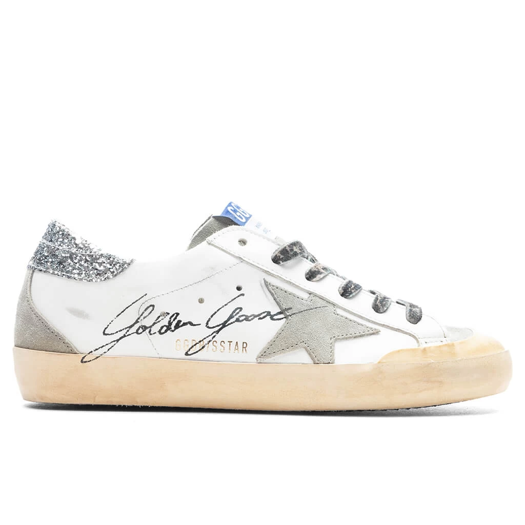 Golden Goose Women's Superstar Toe Star And Spur - White/Taupe/Silver 1 Golden Goose Women's Superstar Toe Star And Spur - White/Taupe/Silver