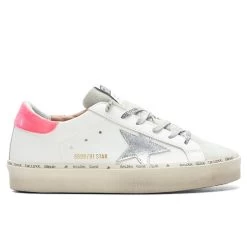 Golden Goose Women's Hi Star - White/Lobster Fluorescent