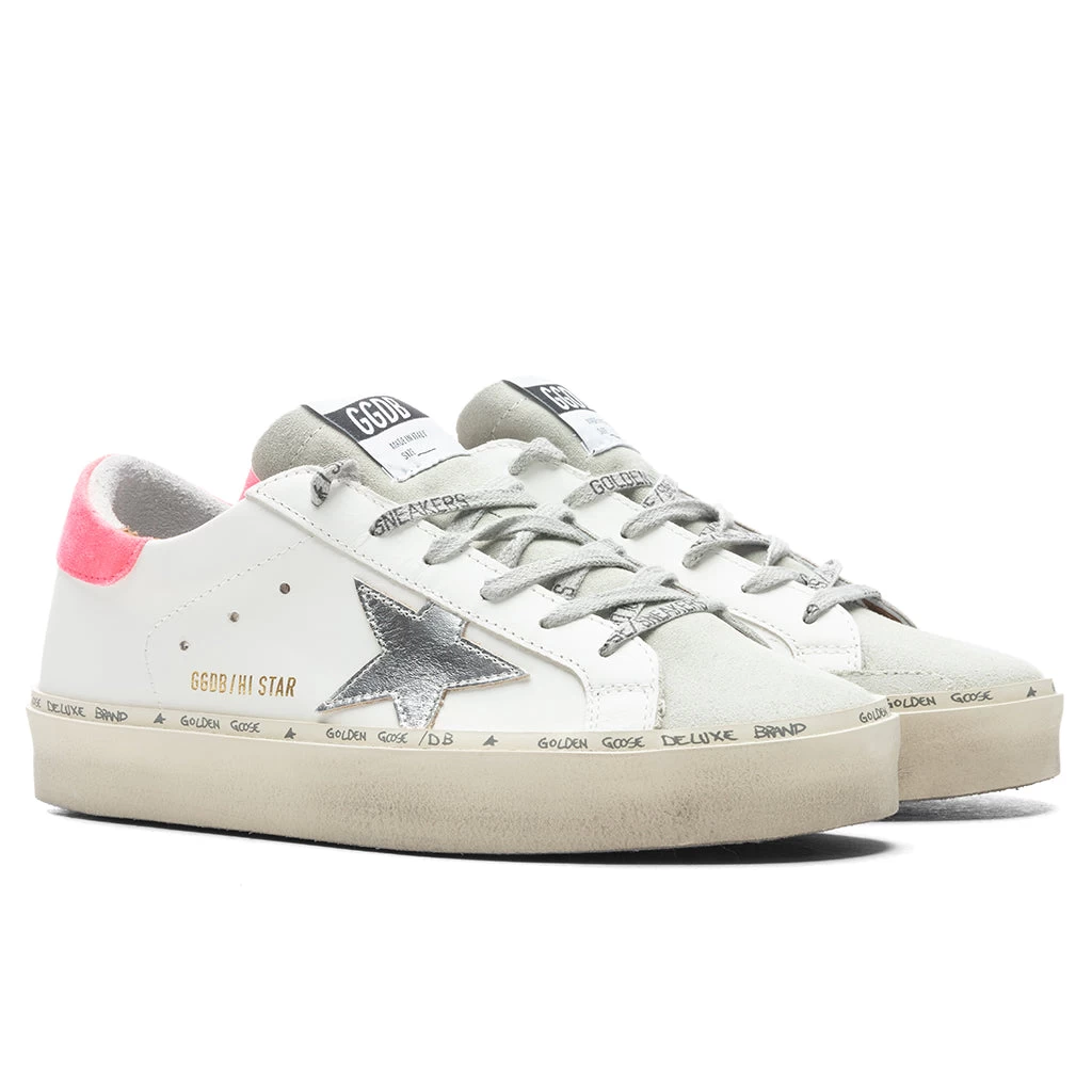 Golden Goose Women's Hi Star - White/Lobster Fluorescent 2 Golden Goose Women's Hi Star - White/Lobster Fluorescent - Image 2