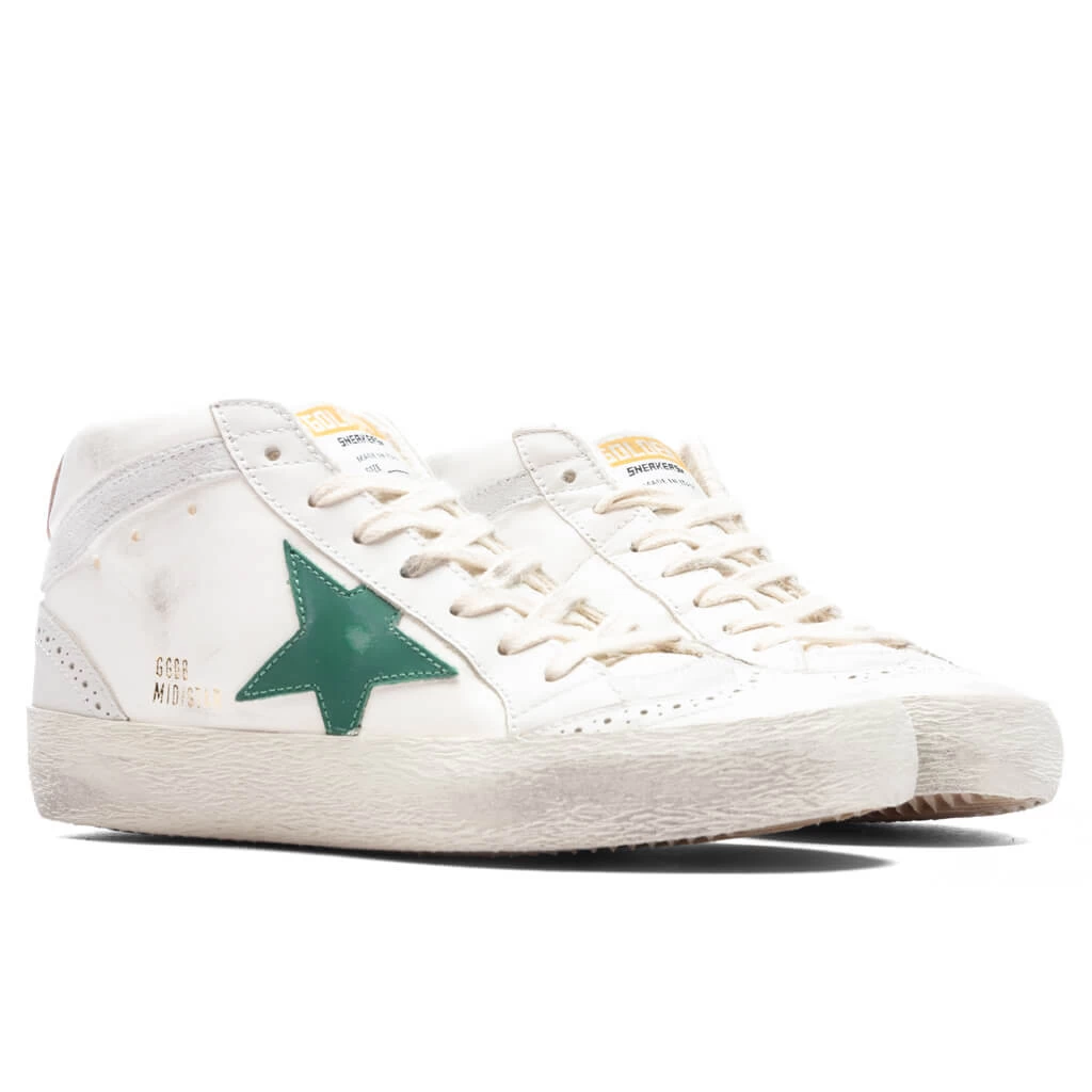 Golden Goose Women's Sneakers Nappa Suede Mid Star - Cream/Milky/Green 2 Golden Goose Women's Sneakers Nappa Suede Mid Star - Cream/Milky/Green - Image 2