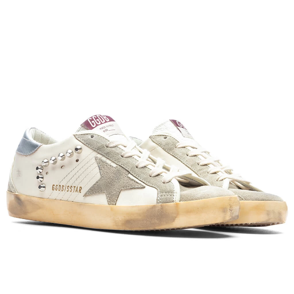 Golden Goose Women's Sneakers Nappa W/ Studs Super Star - Beige/Taupe/Silver 2 Golden Goose Women's Sneakers Nappa W/ Studs Super Star - Beige/Taupe/Silver - Image 2