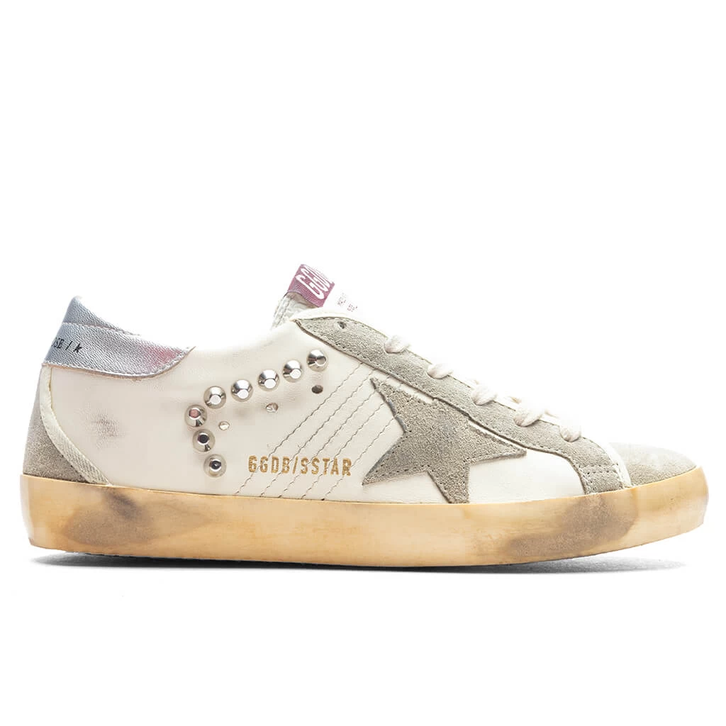 Golden Goose Women's Sneakers Nappa W/ Studs Super Star - Beige/Taupe/Silver 1 Golden Goose Women's Sneakers Nappa W/ Studs Super Star - Beige/Taupe/Silver